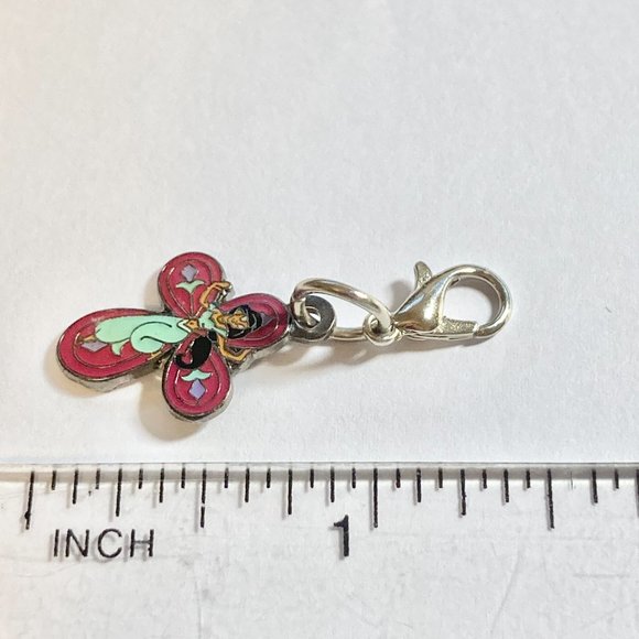Vintage Disney Princess Jasmine Clip On Charm Aladdin Zipper Pull Purse Signed - Picture 7 of 7
